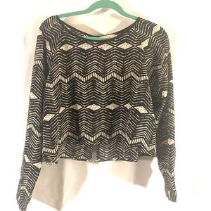 Elodie Pattern Crop Blouse